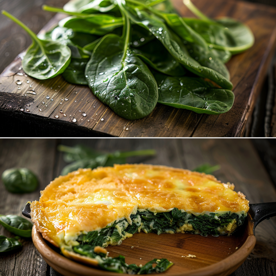 Spinach and egg skillet with cheese recipe - SpiceWhisk